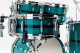 Pearl Drums MP4C1465SC-850 Custom Aqua Turquoise Stripe - Image n°2