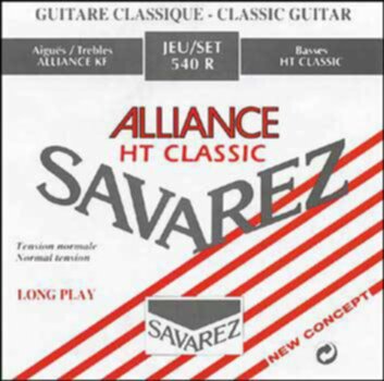 Cordes guitare classique nylon blanc tension faible Savarez