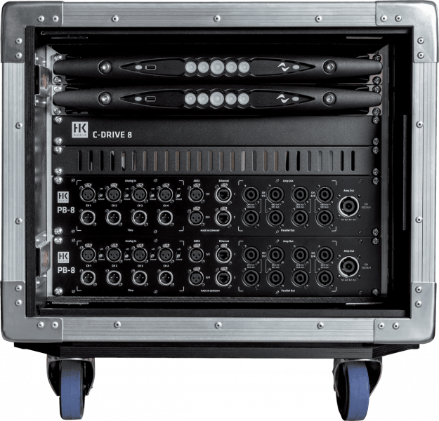 HK-Audio C-DRIVE8PS Rack complet équipé 2x ampli X4 - Image principale
