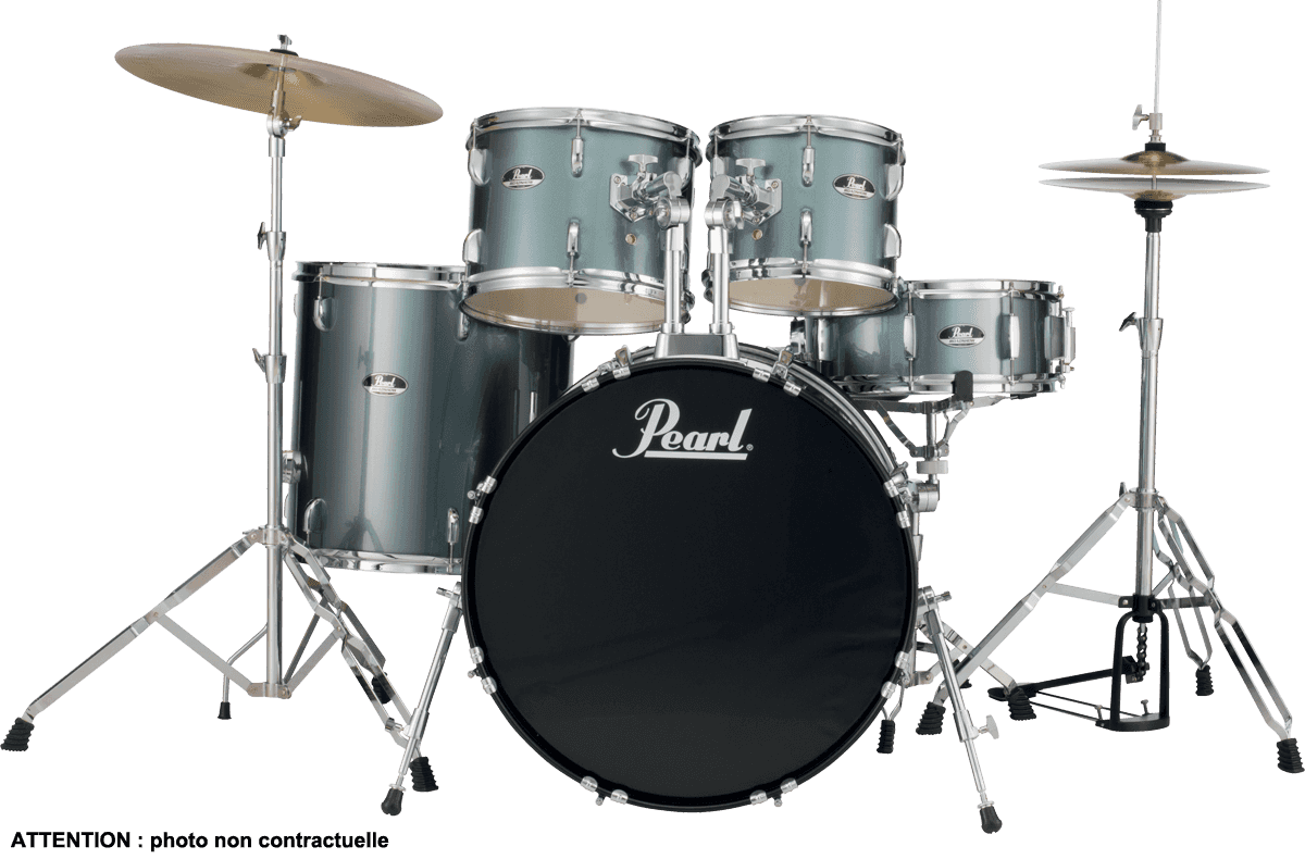 PEARL DRUMS Batterie Roadshow Rock 22 5 fûts Charcoal Metallic La