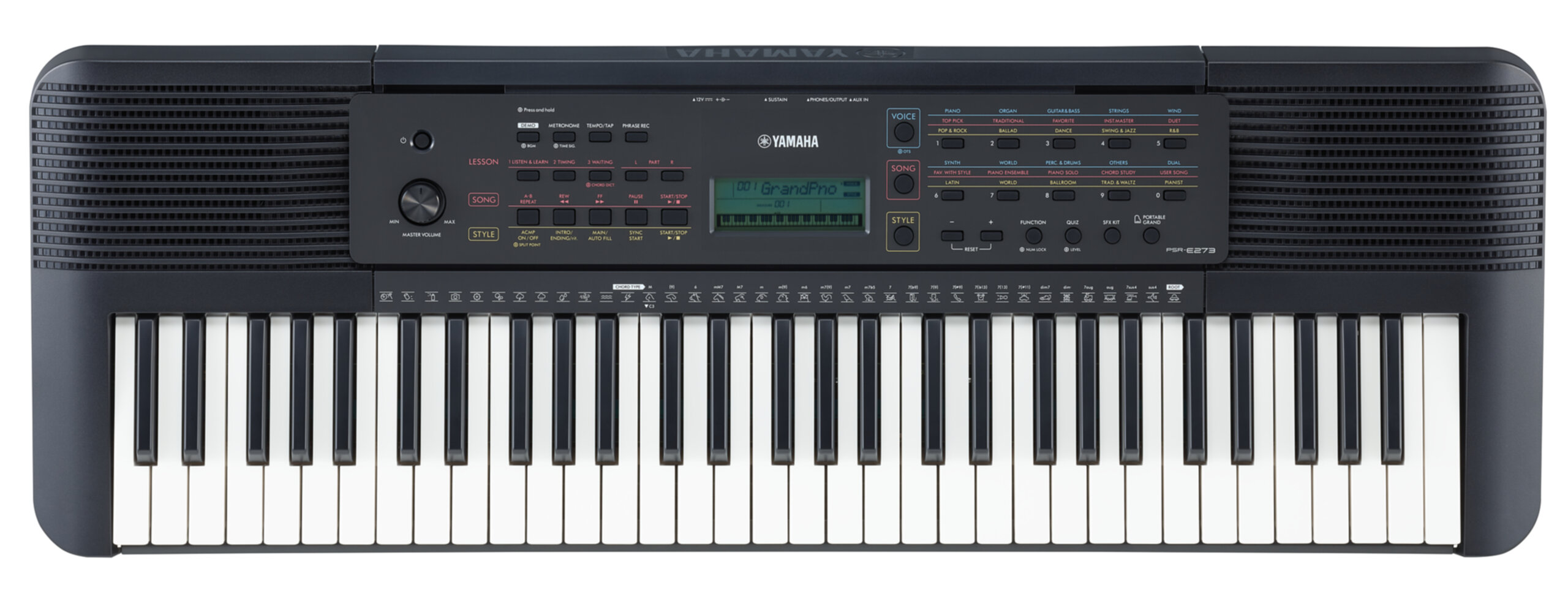 Yamaha PSR-E273 Clavier arrangeur – Instrument de musique à 61 touches  dynamiques, incluant un Bon Cadeau pour 2 Leçons en Ligne avec la Yamaha  Music