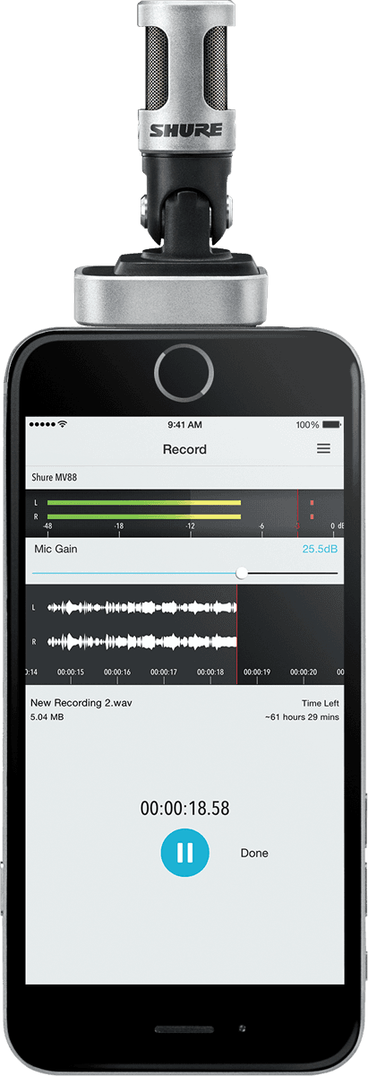 shure mv88 iphone