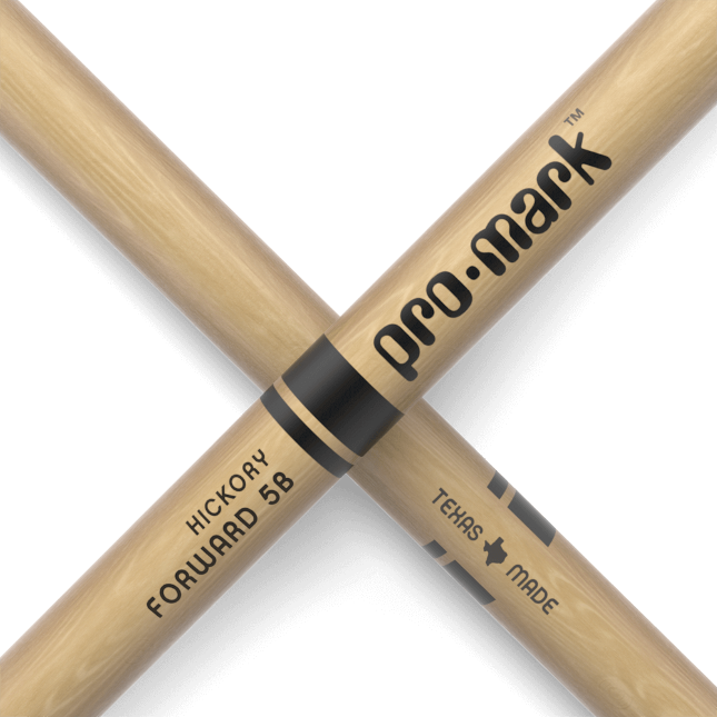 Baguettes De Batterie ProMark Hickory 5B - Olive Nylon, Diamètre 14,98 Mm, Longueur 406,4 Mm | Pour Rock, Pop, Punk, Frappe Puissante