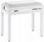 Stagg PB39 Banquette de piano, couleur blanc mat, avec pelote en skai blanc - Image n°2