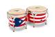 Latin Percussion M201-PR BONGOS MATADOR BOIS 7.1/4'' / 8.5/8'' Puerto Rican Flag - Image n°2