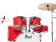 Pearl Drums DECADE MAPLE Fusion 20'' 5 fûts - Matte Racing Red - Image n°5