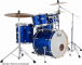 Pearl Drums Export Standard 22'' - 5 fûts - High Voltage Blue / Pack Sabian SBR 3 cymbales 	 - Image n°4