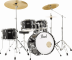 Pearl Drums Roadshow Junior 18'' - 5 fûts - Jet Black / Pack Sabian Solar 3 cymbales - Image n°2