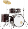 Pearl Drums Roadshow Rock 22'' - 5 fûts - Red Wine / pack Sabian Solar 2 cymbales - Image n°2