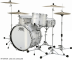 Pearl Drums President Phenolic 20'' 3 Fûts - Pearl White Oyster - Image n°3