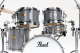 Pearl Drums Fusion 20 4 fûts - GyroLock-L Premium Putty Grey - Image n°3