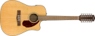 Fender  CD-140SCE 12-String, Walnut Fingerboard, Natural w/Case 