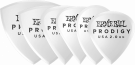 Ernie Ball 9343 Multipack de 6 médiators Prodigy blanc 2mm