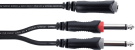 Cordial EY0.3KPP Jack - Jack stéréo f./2 Jacks mono m. - 30cm 