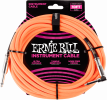 Ernie Ball 6079 Jack/jack coudé 3m orange fluo Gaine Tissée 