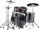 Pearl Drums Export Batterie Rock  5 fûts - Smockey Chrome / Pack Sabian SBR 3 cymbales