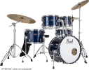 Pearl Drums Roadshow Jazz 18" 5 fûts - Royal Blue Metallic + B-50 + Pack Sabian Solar 3 cymbales